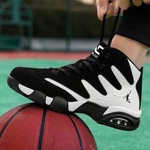 AoPlus Light Business Color Fabric Spliced PU Upper Rebound Pressure-Relief Rubber Sole Men's Weekend Business Gathering Versatile Casual Sneakers For Men - 黑與白 - 查看 5