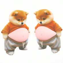 时尚可挤压狗狗腹部护垫 - 可爱腊肠犬造型，TPR橡胶材质，防撞减压玩具 - 彩色 - 查看 7