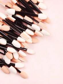 50支黑色美甲海绵刷 - 双头渐变美甲工具，配有水钻和贴纸笔，专业美甲设计套装，适合女性、家庭沙龙和DIY美甲 - 黑色 - 查看 5