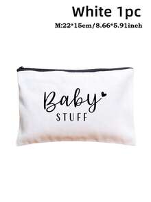 1pc New Mum Gifts Mum To Be Canvas Pouch Cosmetic Bag With Zipper Baby Shower Gifts For Mum Mummy To Be Gifts - Multicolor - View 12