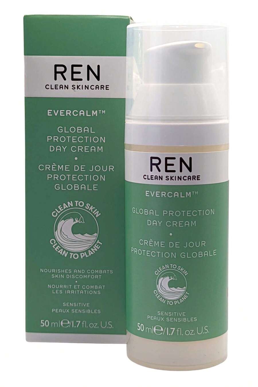 Ren Evercalm Global Protection Day Cream 50ml Sensitive Skin - Seed Oils - View 1