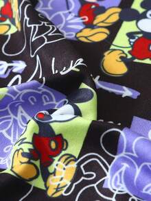 Disney 3条装卡通涂鸦印花男士内裤，松紧腰带男士平角内裤 - 彩色 - 查看 3