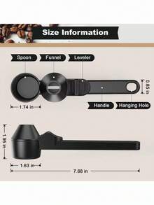 1 pieza Cuchara de café multifuncional y creativa con mango largo, cuchara de café redonda de gran capacidad y a prueba de fugas, para hacer café - Multicolor - Ver 2