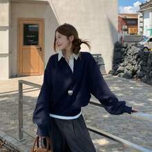 Women Blouses & Shirts - Navy Blue - View 1