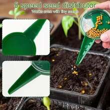 12-Hole Digger Seed Spreader,3 PiecesSowing Seeds Dispenser Set,Mini Seed Dispenser For Small Seeds, Handheld Seed Planter Tool Seed Dibber Multifunctional Spacer Gardening Tools - Default - View 8