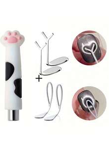 5PCS/Set Cat Eye Magnet Set, Heart Nail Art Tool ,Strong Magnetic Cat Paw Pen Head Round DIY Professional Manicure Gift For Women - Multicolor - View 13