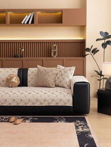 1pc Luxury Modern Sofa Cover - Pet-Proof & Breathable - Suitable For Living Room/Bedroom/Office Home Decor - Beige - View 6