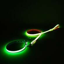 PVC Glow-In-The-Dark Leash & Collar Set, Light-Absorbing, High Visibility At Night - Multicolor - View 2