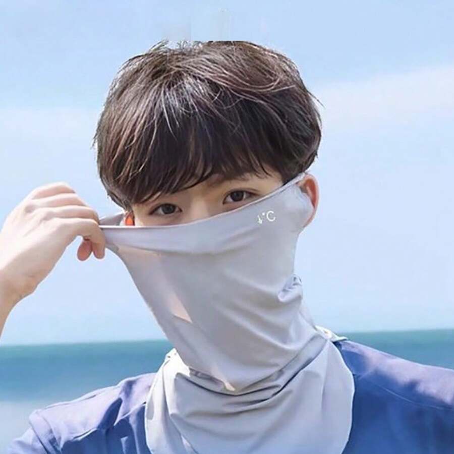 1pc Fashionable Breathable And Cooling Face Mask, Suitable For Men And Women In Spring And Summer. Made Of Breathable Fabric With Elastic Design For Comfortable Wear. - Multicolor - View 1