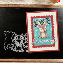 Creative Deer Dies, DIY Scrapbooking Album And Embossing Stencil, Greeting Card Making Tool, Card Paper Cutting Crafts ,Gift Card Making Template Die Cuts. - Silver - View 4
