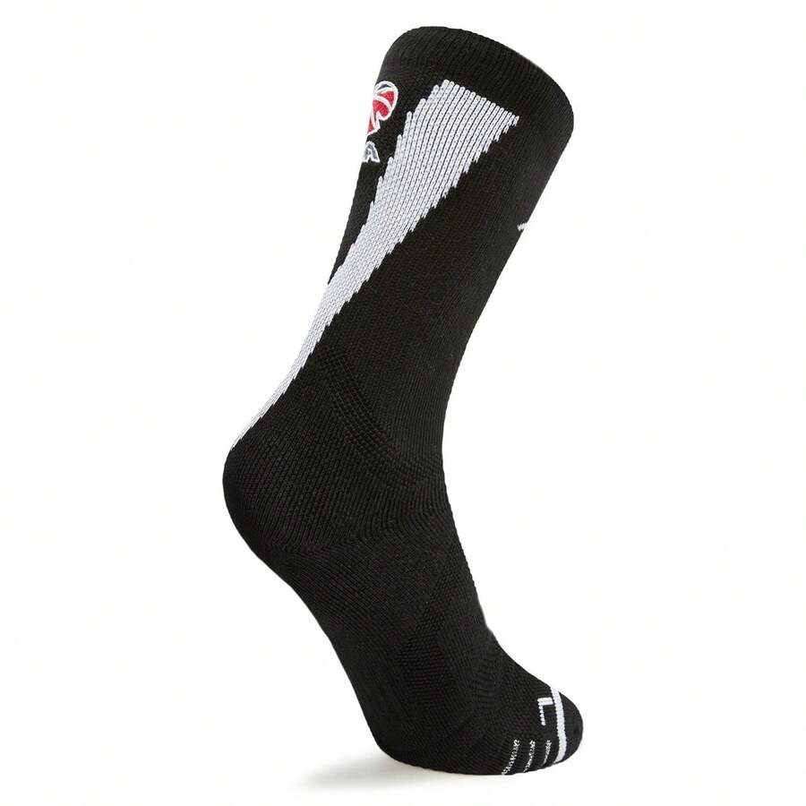 Vớ thể thao bóng rổ chuyên nghiệp Li Ning CBA thoáng khí, thấm hút mồ hôi, dài đến bắp chân dành cho nam giới AWSQ029 - màu đen - Xem 1