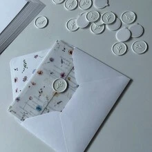 Bộ 10/15/20 thiệp mời cưới bằng giấy can trong suốt họa tiết bạch đàn hoặc hoa, bao gồm giấy lót bên trong và phong bì cùng màu, kích thước 5*7 inch, thiệp mời cưới bằng giấy can trong suốt trang nhã và đẹp mắt, nhiều mẫu mã phù hợp cho kỷ niệm ngày cưới, lễ rửa tội và các dịp khác. - thiết kế D - Xem 7
