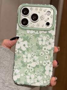 夏季花卉图案手机壳，兼容 17 Pro Max、17 Pro、17、16 Pro Max、16 Pro、16、15 Pro Max、15 Pro、15，时尚防摔镜头保护手机壳 - 花朵 - 查看 1