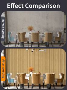 8/16pcs 3D Wood Grain Wall Panel, Thickened Self-Adhesive IXPE Wallpaper, Peel And Stick, Waterproof Easy To Clean, DIY Detachable Wall Stickers For Home Decoration, Suitable For Renovating Living Rooms, Kitchens, Offices, Ceilings, And Bedrooms - 15.75*15.75inch - View 4
