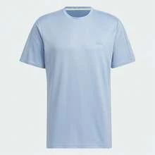 Adidas Men's Casual Round Neck Knit Short Sleeve T-Shirt, JD5224, Spring/Summer - Blue - View 1