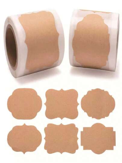 Kraft Paper Irregular Blank Labels, Stickers For Wine Bottles, Gift Tags, Bookmarks, Decorative Stickers