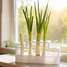 1pc Modern Hydroponic Planter System - Reusable Plastic Planter With Tray, Suitable For Scallions, Herbs, Microgreens - Compact Windowsill Vegetable Planter For Home Chefs, Balcony, Urban Gardening - Multicolor - View 4