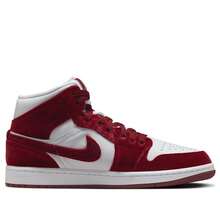 (WMNS) Air Jordan 1 Mid SE 'Red Velvet' - 白色 - 查看 5