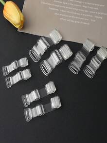 Fashionable Sexy Transparent High Elastic Non-Slip Adjustable Strap Set, Suitable For Various Ladies Bras And Lingerie - Clear - View 4