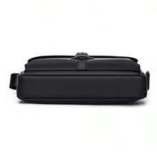 Black Minimalist Business Commuter Bag, Large Capacity Shoulder Messenger Bag, Men's Square Bag - Black - View 6