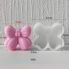 Bowknot Silicone Mold, DIY Crystal Resin Butterfly Decor, Handmade Candle & Aromatherapy - White - View 5