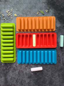 4件套硅胶冰棒手指饼干布丁巧克力模具圆柱形硅胶冰格冰球模具。硅胶冰棒手指饼干布丁巧克力模具圆柱形硅胶冰格冰球模具蛋糕果冻布丁肥皂巧克力蛋糕模具烘焙用具 - 彩色 - 查看 3