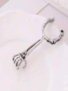 1pc Personalized Finger Bone Cigarette Holder Ring, Skull Pattern Cigarette Stand Ring, Adjustable Opening To Prevent Hand Burns And Mouth Discoloration - Multicolor - View 6