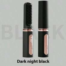 4000mAh Wireless Multifunctional Electric Hair Straightener & Curler, Portable Negative Ion Hair Straightening & Curling Brush, Home Styling - Multicolor - View 12