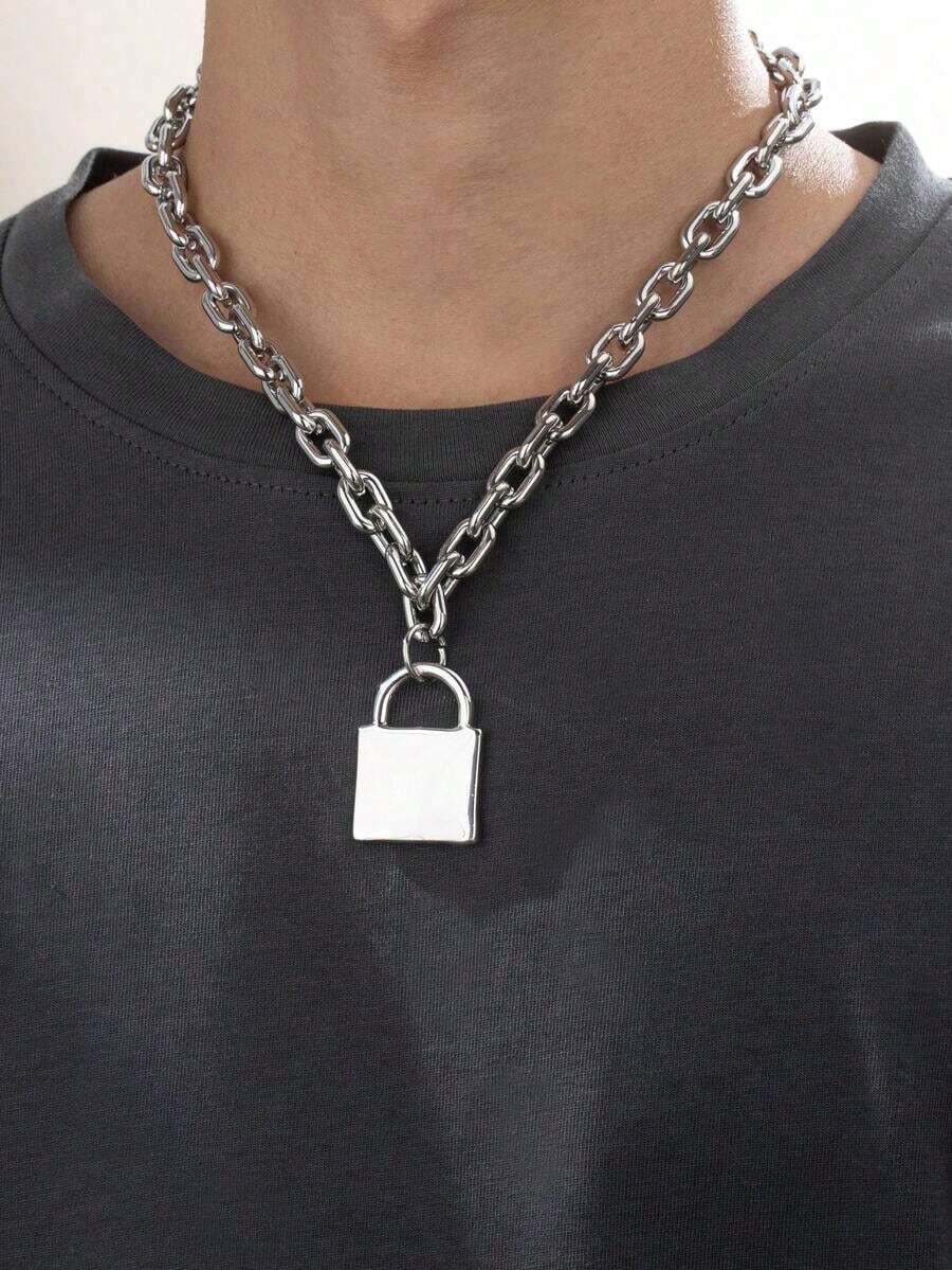 1pc & Stylish Personalized Pendant Necklace For Women - 銀色 - 查看 1