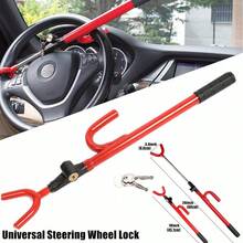 1pc Premium U-Shaped Steering Wheel Lock - Interior Accessories Anti-Theft - High-Quality Steel, Anti-Cutting, Traveling Outdoor Safety, Cross Lock Core, Durable, Easy To Use, Portable, And Reliable Protection For Your Vehicle - Nhiều màu - Xem 2