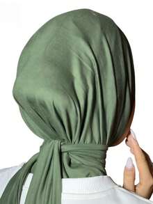 1件装女士纯色拉法帽，弹性多功能头巾围巾，3种佩戴方式，透气舒适吸汗带，适合日常生活、运动、瑜伽、健身和时尚场合。 - 彩色 - 查看 11