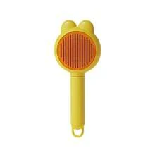 Cat Deshedding Brush, Bathing & Massage Cat Comb, Rabbit Brush For Removing Loose Hair, Detangling Cat Brush - Yellow - View 10