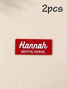 Custom Name Badge Brooch, Minimal Professional Style Name Pin For Office Work Uniform & Hospital Staff, Personalized Name Tag Brooch Gift For Nurse Appreciation Or Birthday, Stylish Clothing Badge Accessory For Daily Wear, Customized Name Pin Keepsake, Customizable Name Badge Gift - Style B - View 9