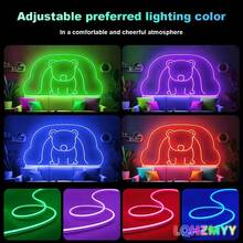 Tira de luz LED neón RGB alimentada por USB - Cambio de color, regulable, con control remoto, adecuada para dormitorio, TV, resistente al agua IP65, decoración de caravana - RGB - Ver 6