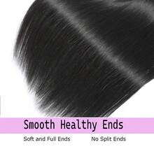 ZHENDEFA 12A巴西直发发束，未经加工的处女发，直发，适合女性，可缝合，快速编织接发，自然黑 - SNatural - 查看 7