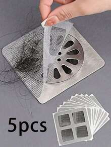 50pcs/30pcs/10pcs/5pcs Disposable Bathroom Sink Hair Catcher, Self-Adhesive Drain Cover, Reusable Shower And Bathtub Hair Catcher, Easy Install Kitchen Sink, Laundry Room Drain Filter Sticker, Effectively Block Hair And Prevent Pests, Bathroom Cleaning, Disposable - Multicolor - View 11