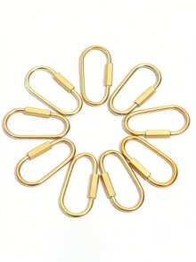 1 Brass Screw Lock Keychain, Universal Brass Keychain Clip Simple Style Key Ring Mountaineering Clip Keychain Unisex Car Keychain Bag Accessory School Cute Gothic Y2K - Multiple Styles - View 1