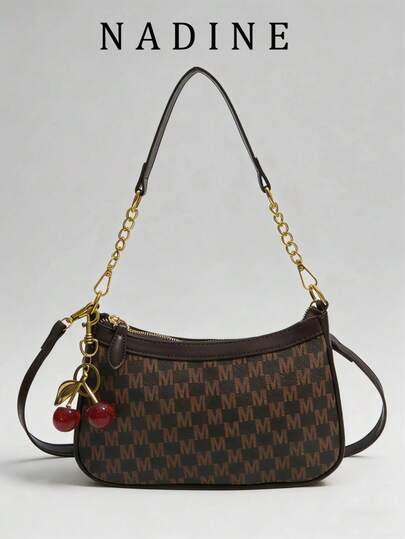 Túi đeo vai/đeo chéo đa năng mới dành cho nữ, thiết kế Nhật Bản, có mặt dây chuyền, kích thước nhỏ.