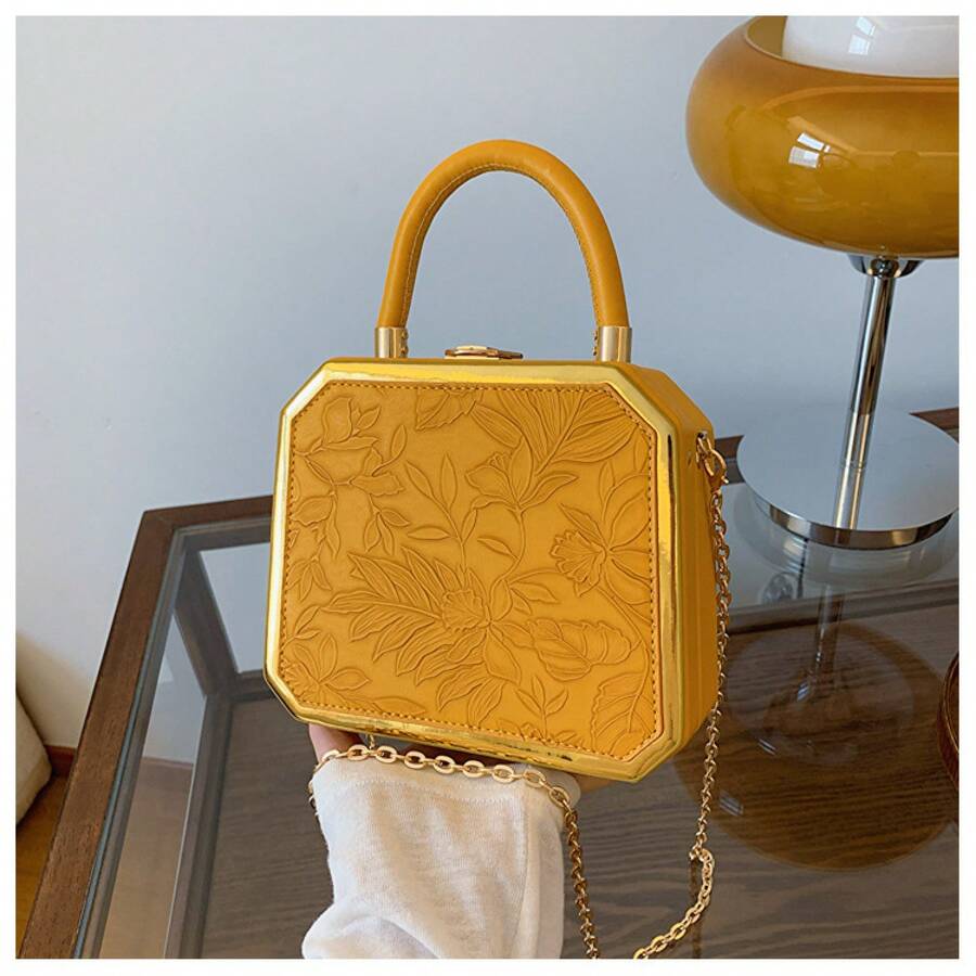 Bolsos de caja al por mayor, bolsos de mujer de diseño exclusivo, nuevos bolsos de cadena 2024, bolsos de hombro versátiles. - Rojo - Ver 1