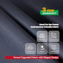 FandJ Outdoor - Funda de sofá para patio resistente al agua antirayos UV 92 pulgadas de ancho x 42 pulgadas de profundidad x 42 pulgadas de alto - Gris - Ver 3