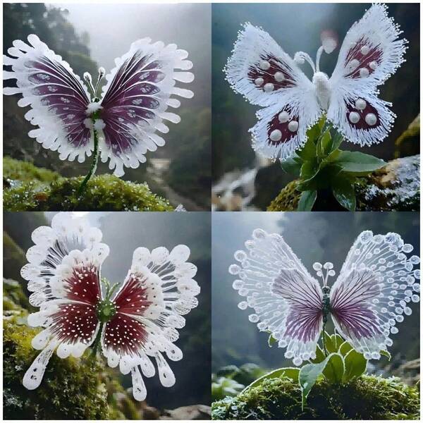 Purple Butterfly Flower Plant - Beginner-Friendly, Fast Germination, Cold And Heat Resistant, Mixed Plant For Various Years, Soft Blue And Pink, Suitable For Valentine's Day, Christmas, Easter, Thanksgiving Indoor And Outdoor Decoration, Cold Resistant Suitable For All Seasons, Suitable For DIY Gardens, Home Gardens, Flower Pots And Courtyards - Ideal Gardening Gift - Christmas - Festive Flowers - Celebration Flowers - Christmas