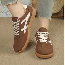 2026新款女士平底休闲运动鞋 - 棕色 - 查看 4