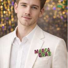 New European And American Style English Letter Alloy Brooch, Minimalist Personalized Letter Brooch, Casual Zinc Alloy Brooch, Suitable For All Year Round, Essential Gift - Purple - View 6