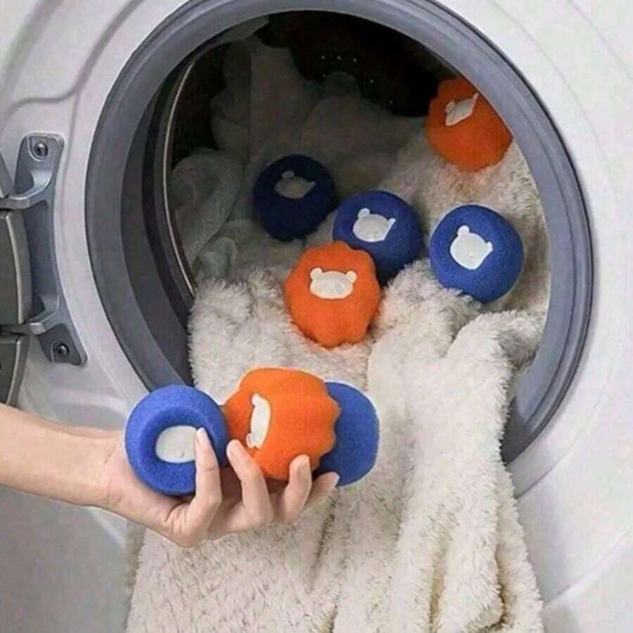 8/15pcs Laundry Sponge Ball, Pet Hair Remover For Laundry, Reusable Drying Washing Ball, Reduce Clothes Pleated, Save Washing Machine Drying Time - Cleaning Ball - View 1