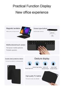 适用于小米 POCO Pad X1 11.2 英寸平板电脑的全新 2025 款磁吸键盘,带支架保护套、妙控键盘、背光、蓝牙和触控板 - 查看 5