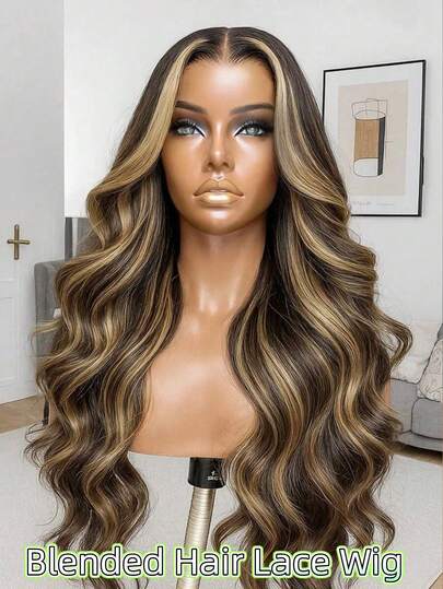 Peluca de cabello corto tipo bob con densidad del 200% - Cabello sintético rizado resistente al calor, de alta definición, con parte superior de encaje ondulado de 5x5, peluca frontal de encaje de 13x4 con densidad del 200%, color negro natural para mujeres