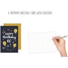 Seidel 高级版 60 岁生日贺卡，附信封。生日贺卡，祝您生日快乐，男女皆宜。 - A - 查看 4