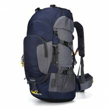 60L Waterproof Backpack MultiFunctional Backpack For Men Hiking Backpack With Rain Cover Multi Compartments Adjustable Straps Travel Bag For Outdoor Dad Gifts - Blue - View 7