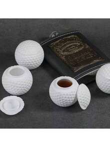 1/3/6pcs Golf Ball Shaped Glass Cups With Lids, Fun Sports Themed Gift For Men, Reusable, Shatter-Resistant, 1.5oz Capacity Each, Suitable For Travel, Holidays, Golf Enthusiasts And Outdoor Camping - Multicolor - View 7