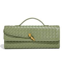25 nuevos modelos de bolsos de mano cruzados con cierre tejido a mano, bolsos de noche tipo acordeón de alta calidad, bolsos cruzados de un solo hombro. - B1893# Artemisia - Ver 3